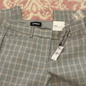Express dress pants - NWT gray with pink checker